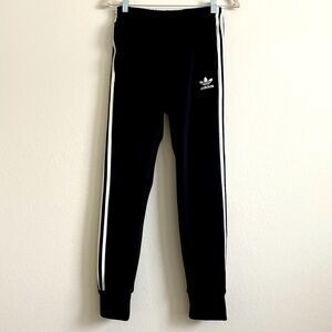 Adidas- Women Black Track Pants- size small